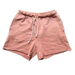 Redone/Hanes Orange sweatpants shorts size small